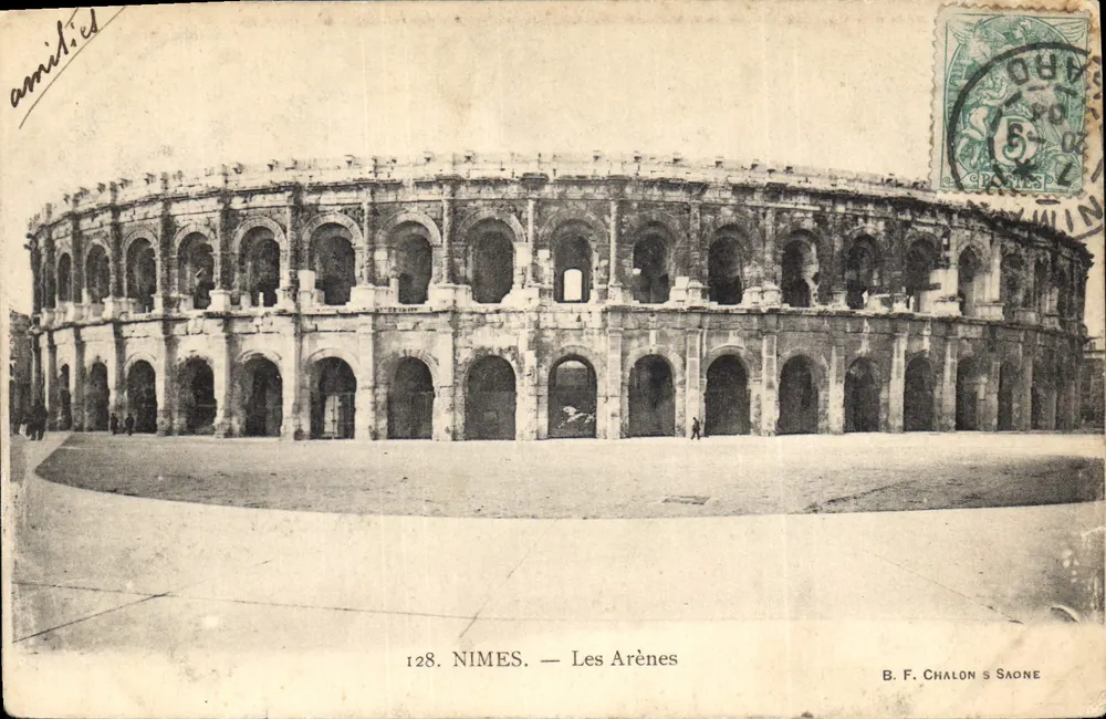 Nîmes — Les Arènes — B. F. CHALON S SAONE n°128 - Frente
