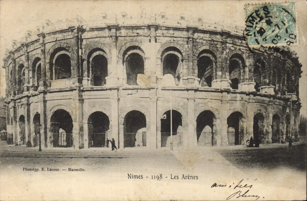 Nîmes - As Arênes — Fototipia E. Lacour — Marseille - Frente