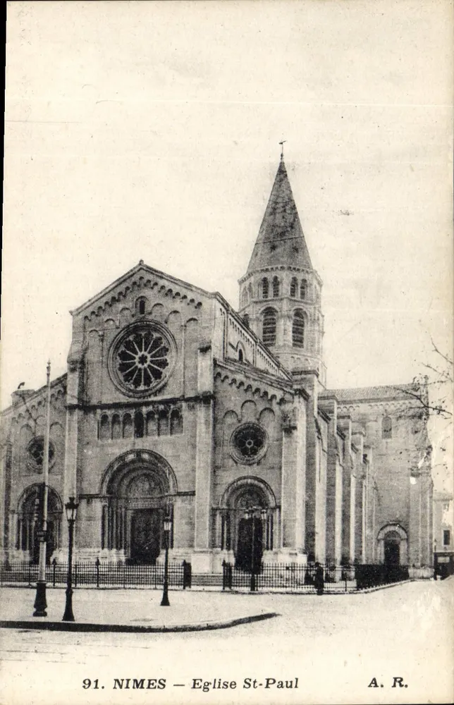 Nîmes — Igreja de São Paulo — A. R. n° 91 - Frente