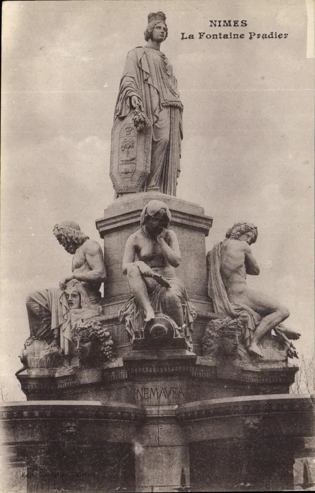 Nîmes — A Fonte Pradier — editor NEMAVSA - Frente
