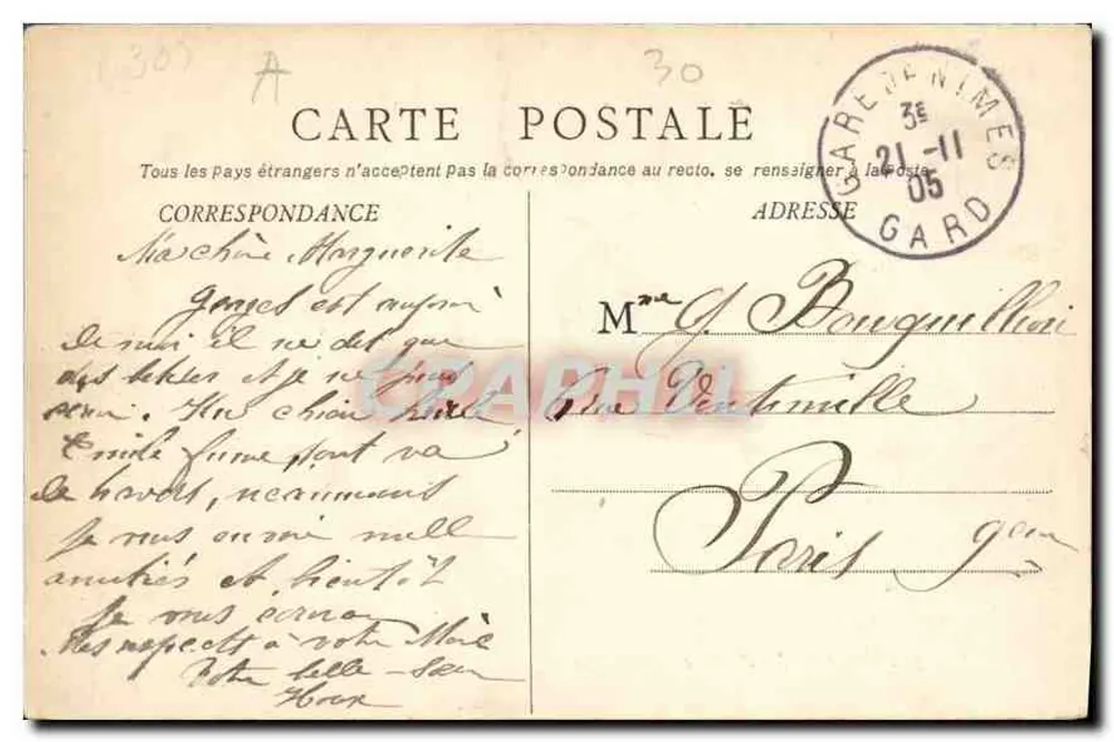 Nîmes — La Fontaine (Zestaw) — B. F. Hachette-Sacré - Rewers
