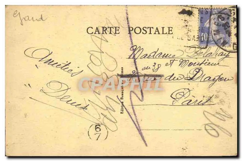Nîmes (Gard) — A Fonte — A Fonte — Edição Benoquière Nîmes, n°9 - Verso