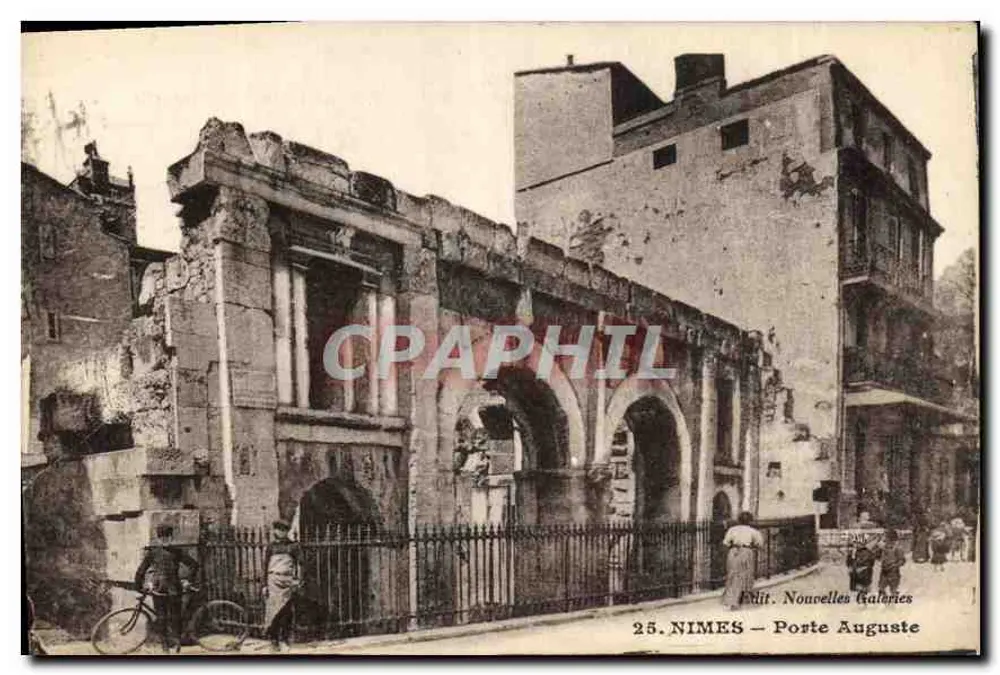 Nîmes — Porta Auguste — Editor Nouvelles Galeries, n°25 - Frente