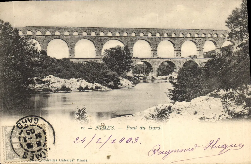 Nîmes — Pont du Gard — editor 'Nouvelles Galeries' n°21 - Frente