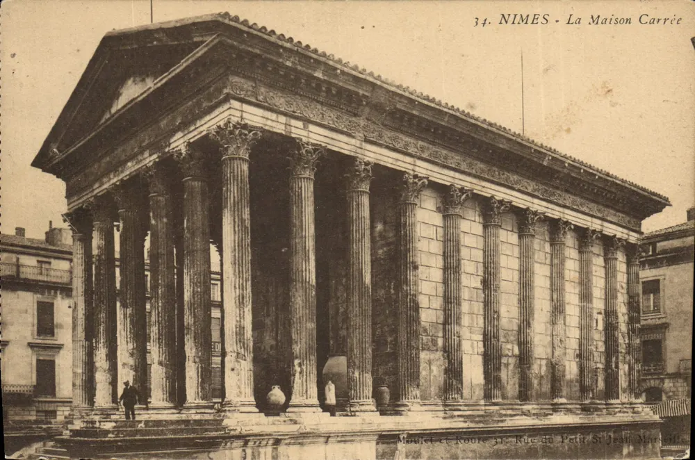 Nîmes - A Maison Carrée — editor Moutet e Roure, n°34 - Frente