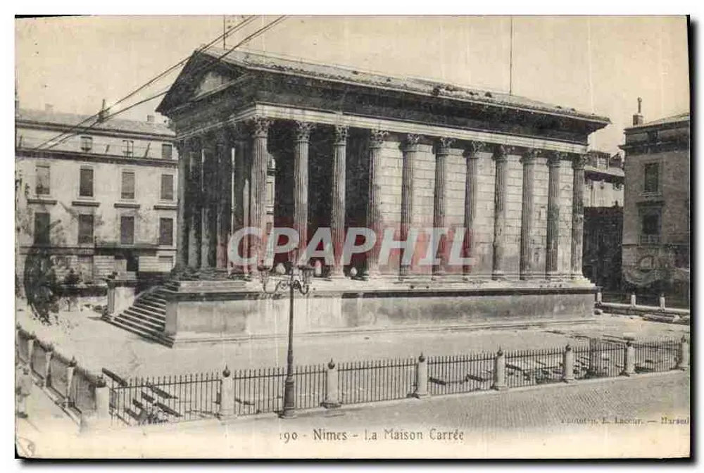 Nîmes - A Maison Carrée — Editor E. Lacour, Marselha, n° 190 - Frente