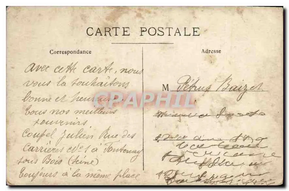 Porträt eines Paares — fotografischer Studio — unbekannter Verlag - Rückseite