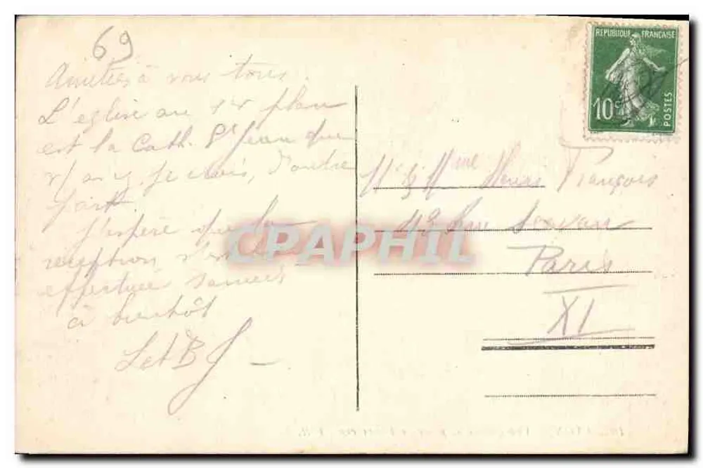 LYON — Vista geral, tirada de Fourvière - E.R. n°102 - Verso