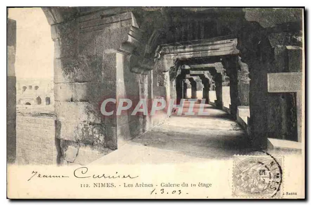 Nîmes - Les Arènes - Galerie du 1er étage — éditeur Jeanne Currier, n° 112 - Vorderseite