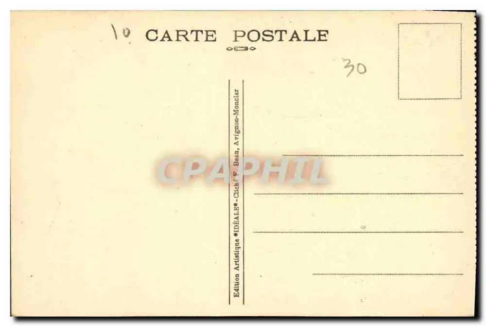 Villeneuve-lès-Avignon (Gard) — Fort Saint-André (14. Jahrhundert) — Zwillingstürme — Verleger IDEALE M.F.B. - Rückseite