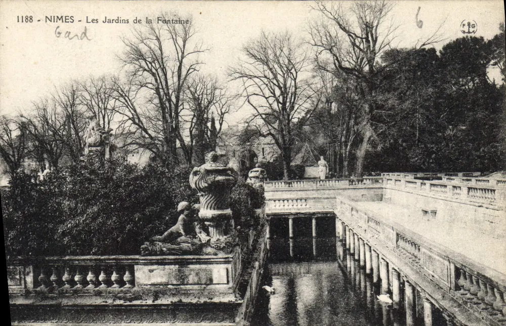 Nîmes - Die Gärten der Fontaine — Verlag F.R.G. Nr. 1188 - Vorderseite