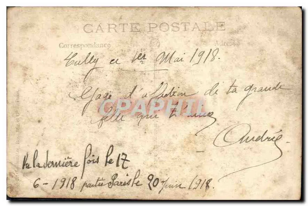 Mulher em vestido de bolinhas e chapéu — estúdio — Carta postal - Verso