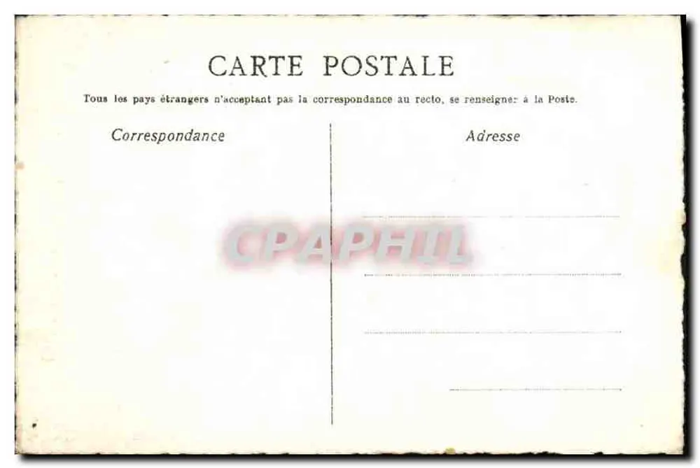 Menina — retrato circular — carta postal francesa - Verso
