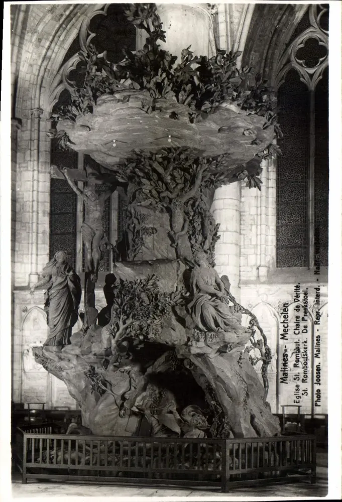 Stuhl der Wahrheit — Kirche St. Rombaut, Mechelen — Photo Joosen - Vorderseite