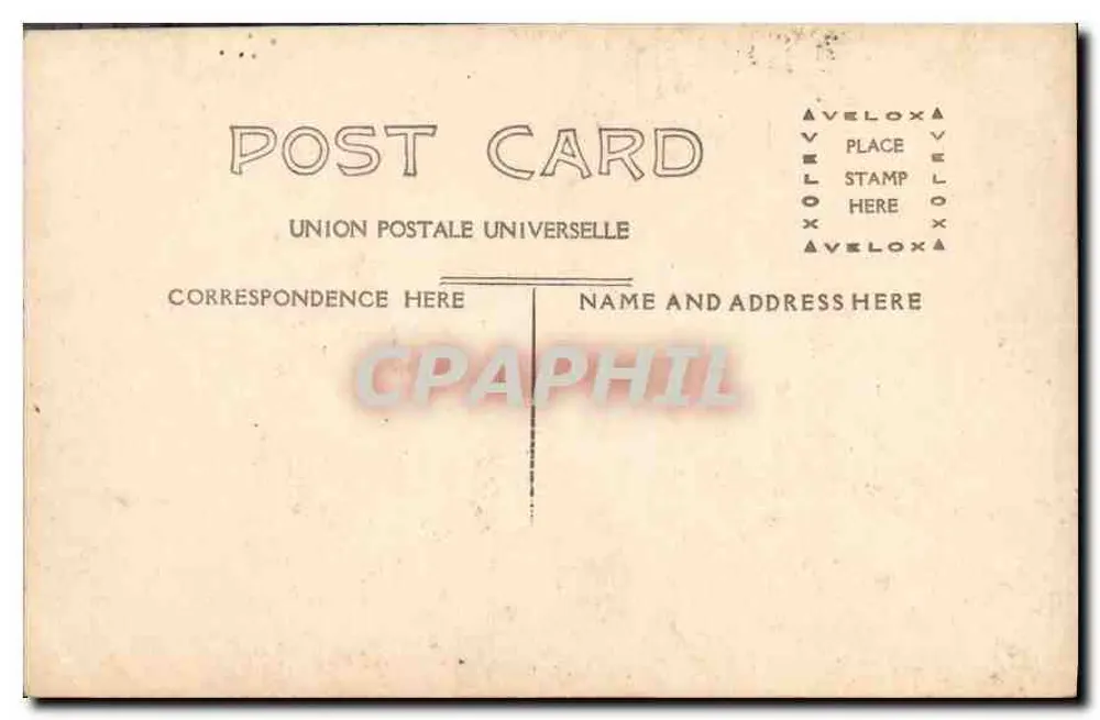 Mercado de carnes — cena de rua — carta postal Bilhete postal antigo - Verso