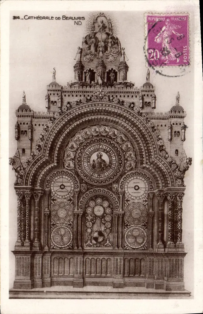 Kathedrale von Beauvais — Astronomische Uhr ND — Verlag Léry et Mardain Riand, n°314 - Vorderseite