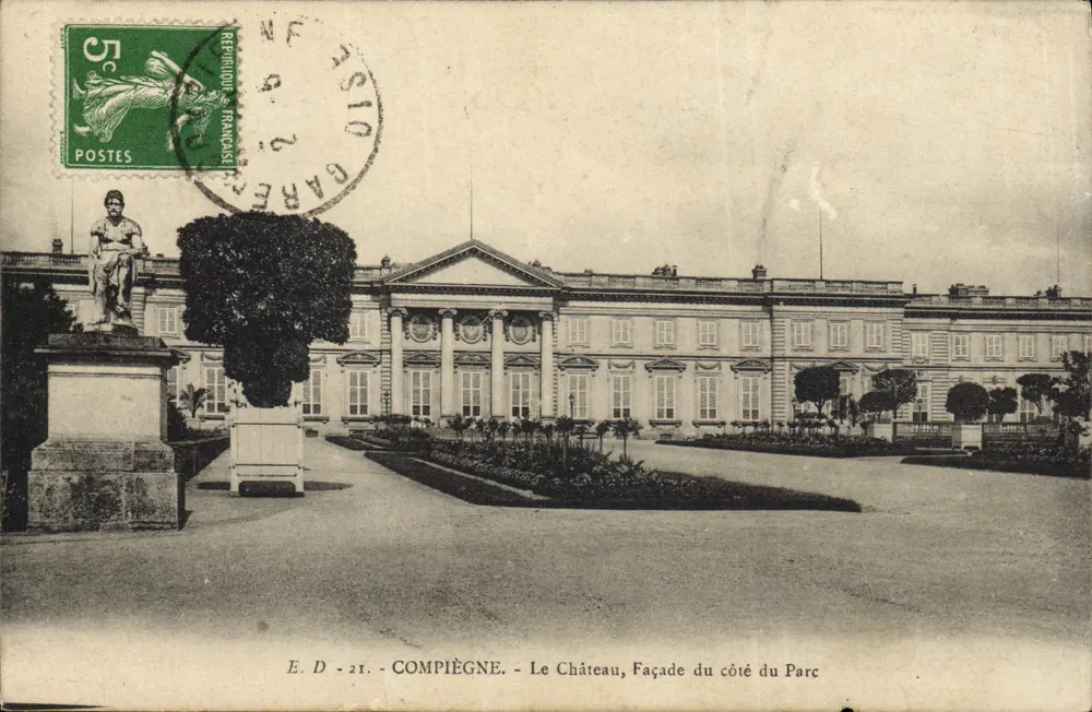 Compiègne — O Castelo, Fachada do Lado do Parque — E.D. n°21 - Frente