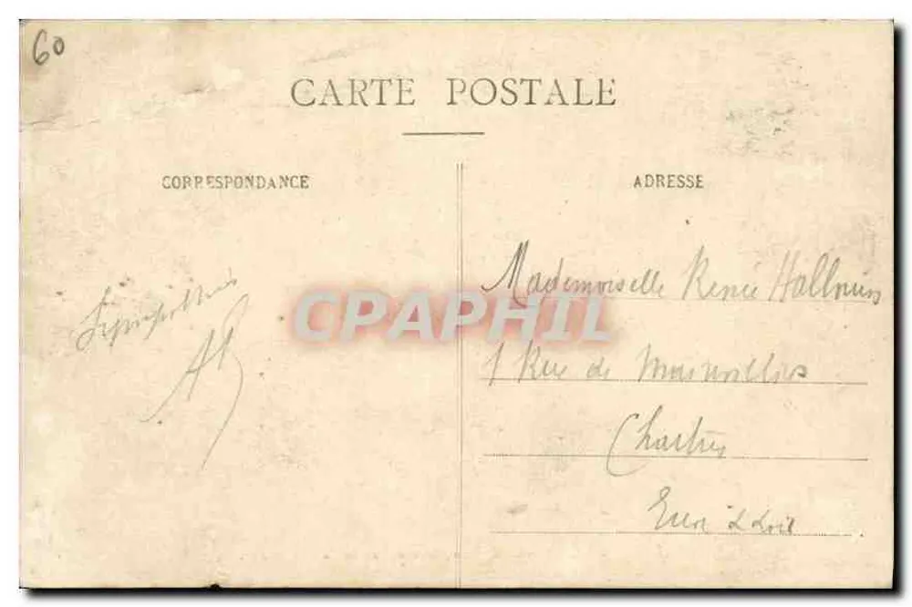 Compiègne — O Castelo, Fachada do Lado do Parque — E.D. n°21 - Verso