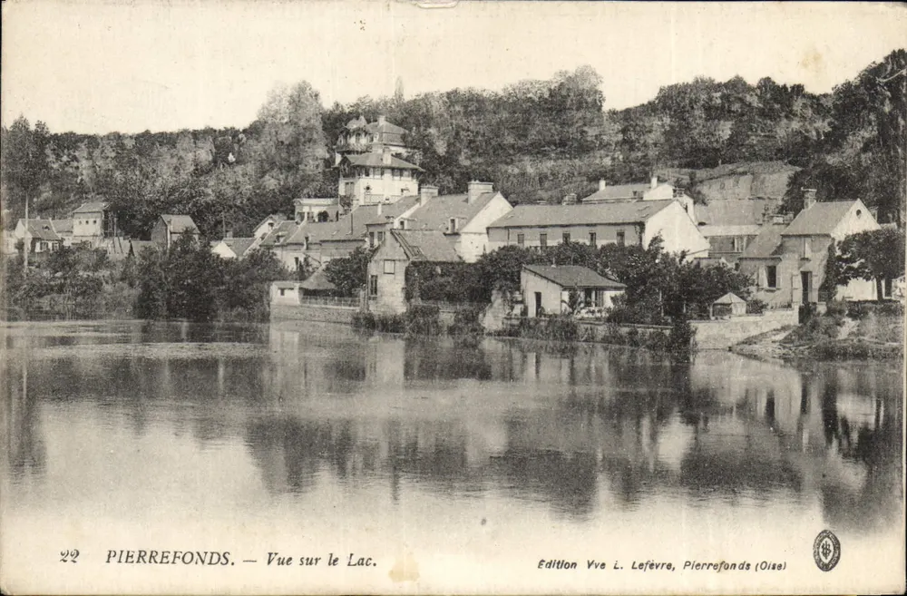 Pierrefonds — Vista sobre o Lago — Edição Vve L. Lefèvre, Pierrefonds (Oise) - Frente