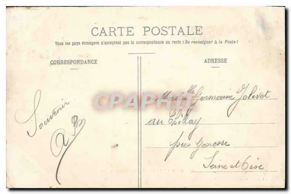 Castelo de CHANTILLY — Grade de honra — Dambly, imp., Chantilly - Verso