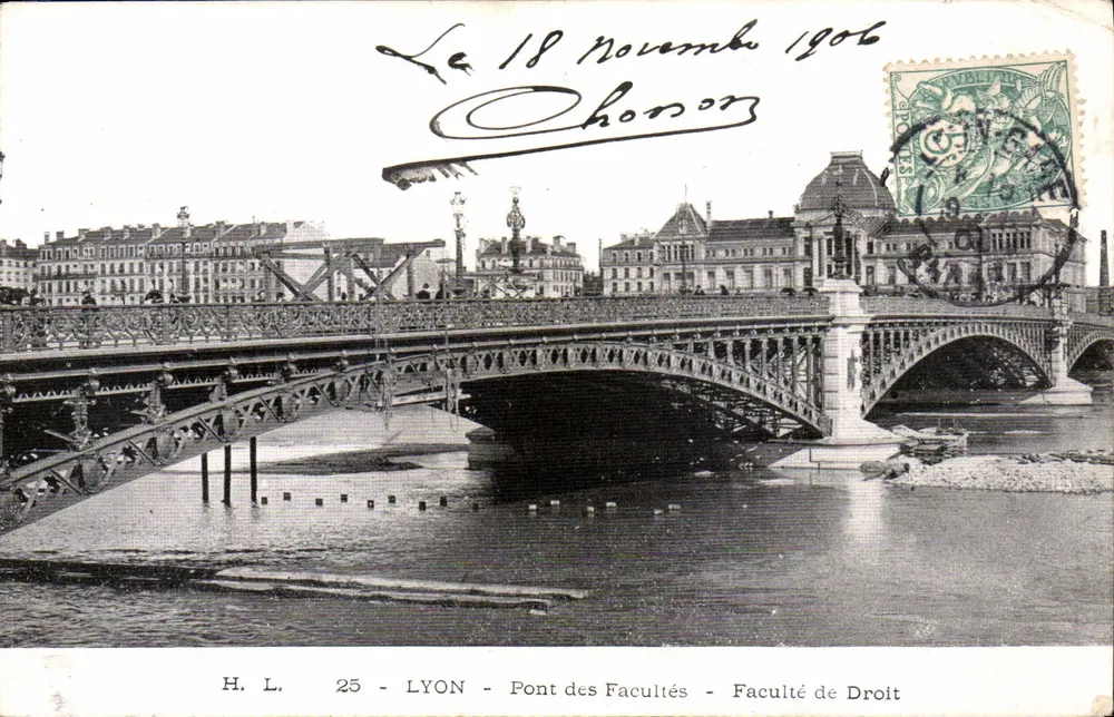 Lyon - Pont des Facultés - Faculdade de Direito — H. L., n°25 - Frente