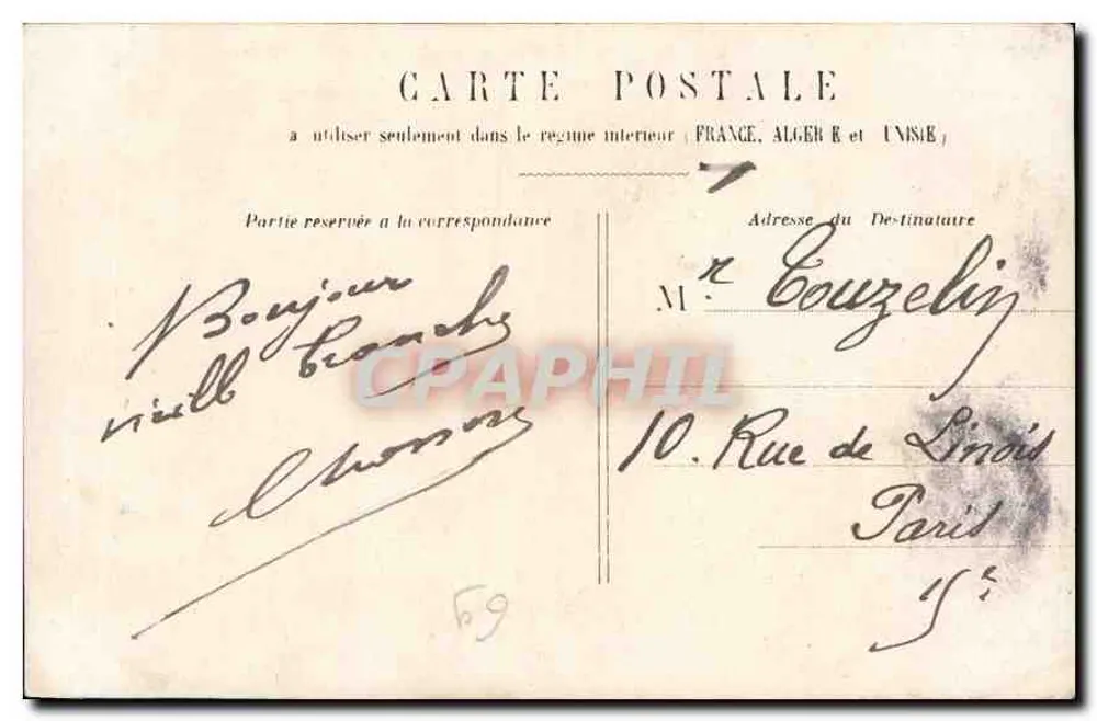 Lyon - Pont des Facultés - Faculdade de Direito — H. L., n°25 - Verso