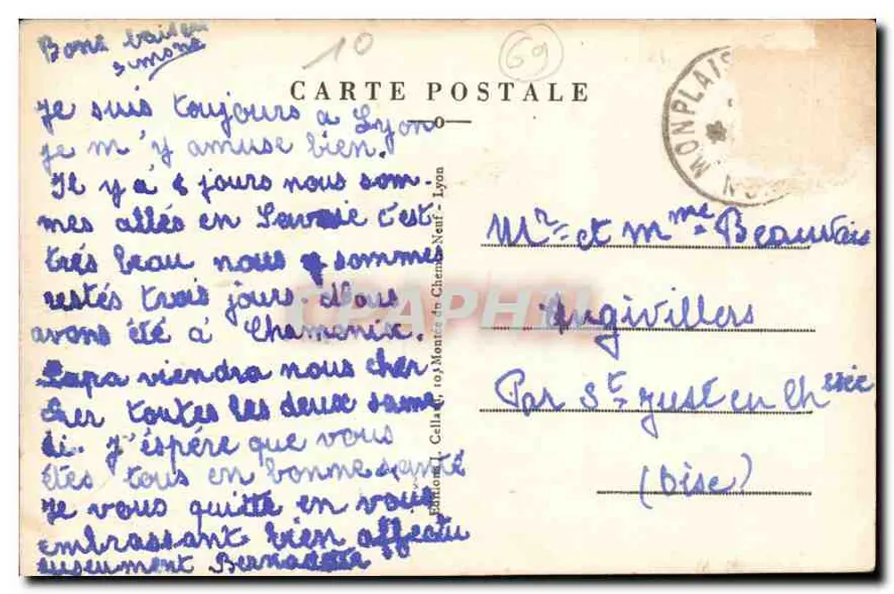 Lyon - 276. — Il ponte Tilsitt e la collina di Fourvière - Verso
