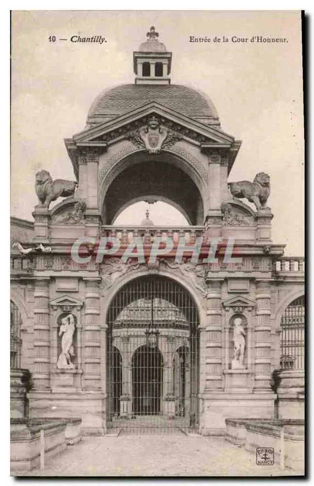 Chantilly — Entrada da Cour d'Honneur — n° 10 - Frente