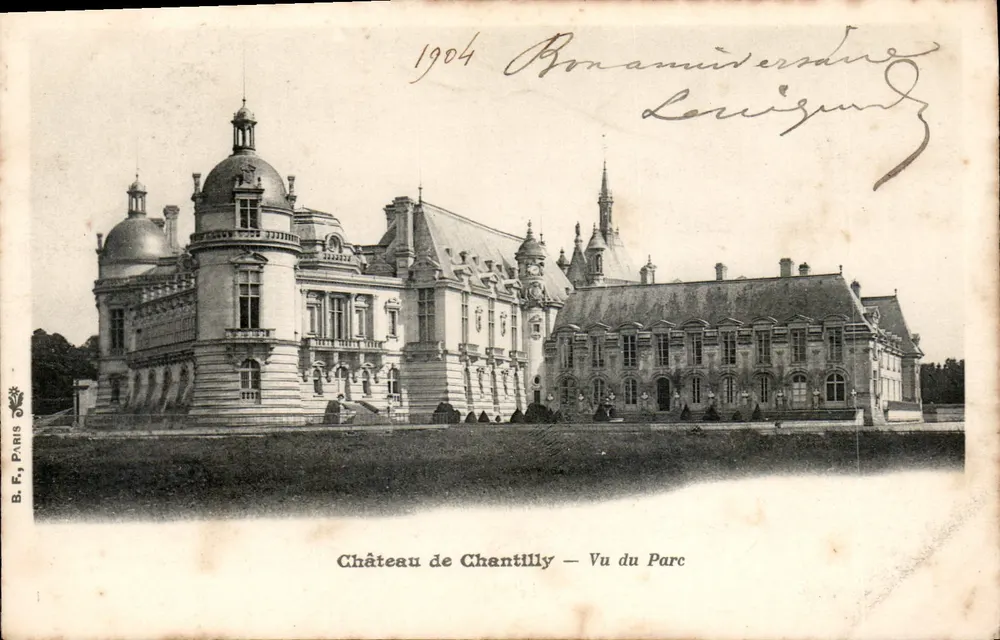 Castelo de Chantilly — Vista do Parque — B.F. Paris - Frente