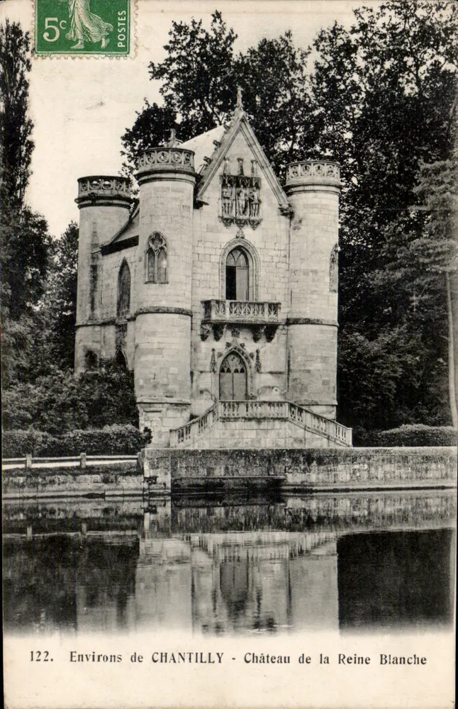 Umgebung von CHANTILLY - Schloss der Weißen Königin — Deliotype A. Bourdier, n°122 - Vorderseite