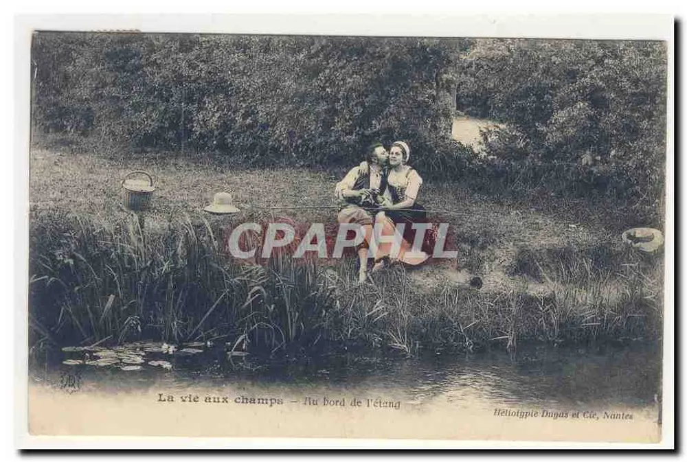 Das Leben auf dem Land – Am Teich – Héliotypie Dugas et Cie, Nantes - Vorderseite