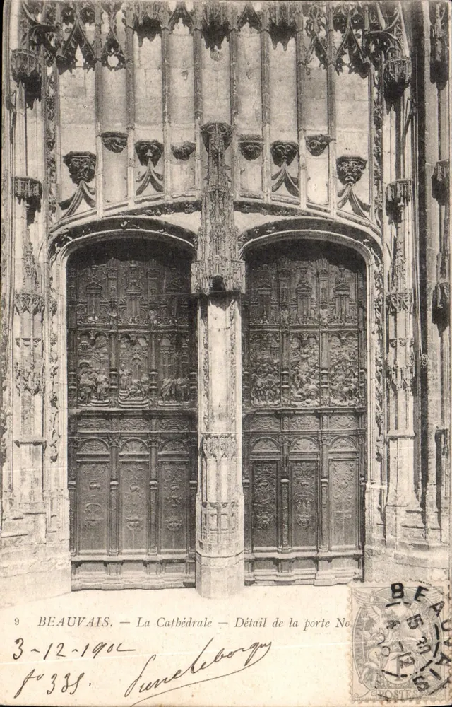 Beauvais — Die Kathedrale — Detail der Tür Nr. 3 - Vorderseite