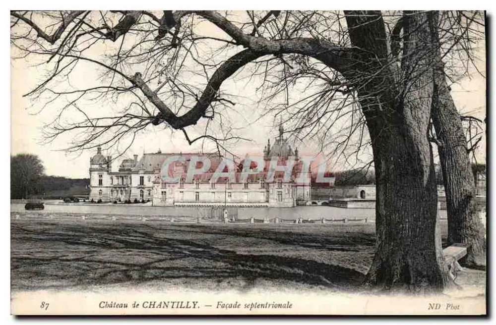 Castelo de CHANTILLY — Fachaça setentrional — ND-Plouz, n°87 - Frente
