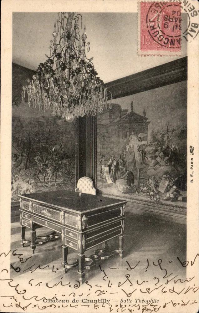 Castelo de Chantilly — Sala Théophile — B. F. Paris - Frente