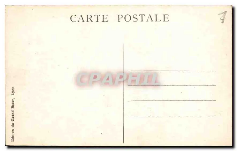 LYON — A Prefeitura — Edição do Grand Bazar, Lyon - Verso