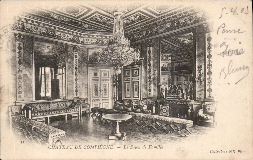 Castillo de Compiègne — El Salón de la Familia — Collections ND Phot - Anverso