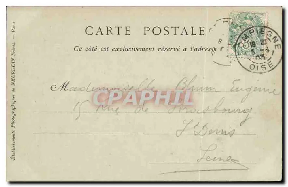 Castillo de Compiègne — El Salón de la Familia — Collections ND Phot - Reverso