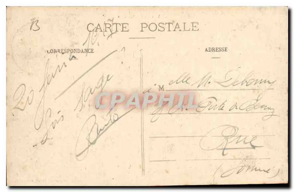 Chantilly - Castelo — Impressora Nilard, em Gouvieux - Verso