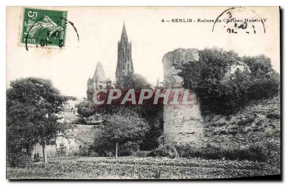 Senlis — Ruínas do Castelo Henri-IV — editor não identificado, n° de série 4 - Frente
