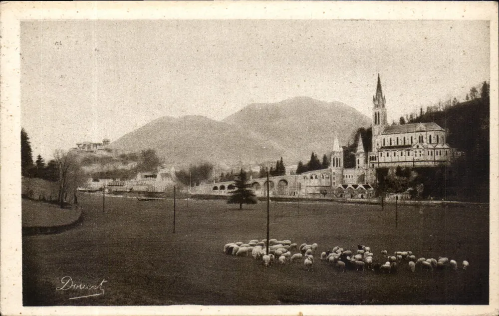 Lourdes — A Basílica e o Pic du Jer — Edição Paulin, n°35 - Frente