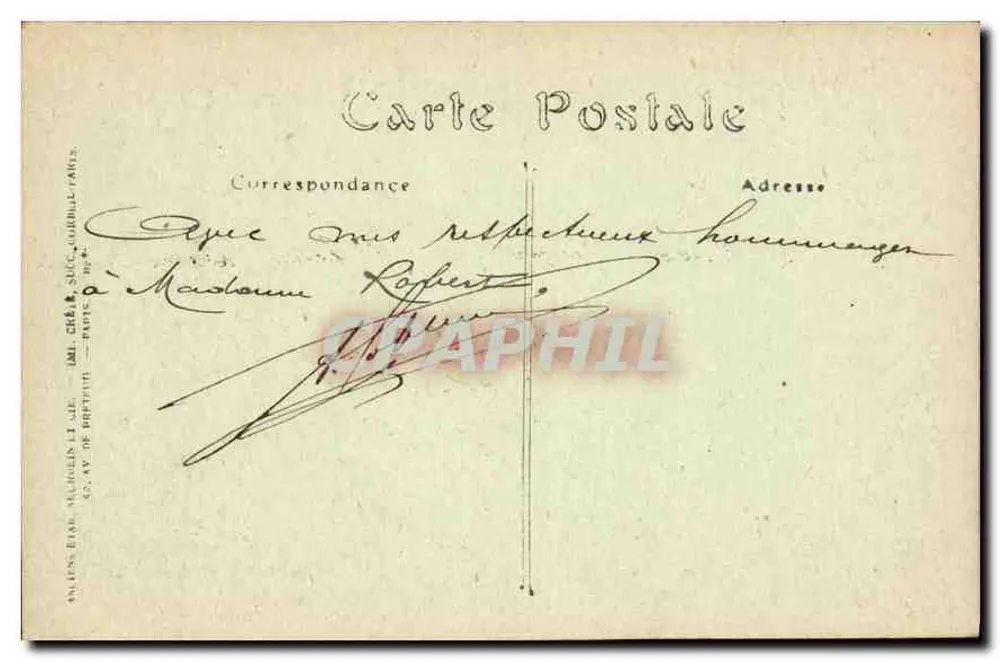 Castelo de Chantilly (Oise) — Lado Oeste — Van denhove, fot. — Liancourt - Verso