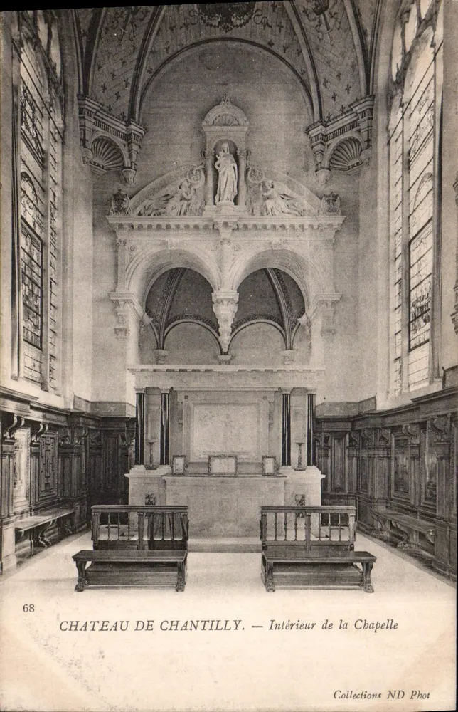 Castelo de Chantilly — Interior da Capela — Collections ND Phot - Frente