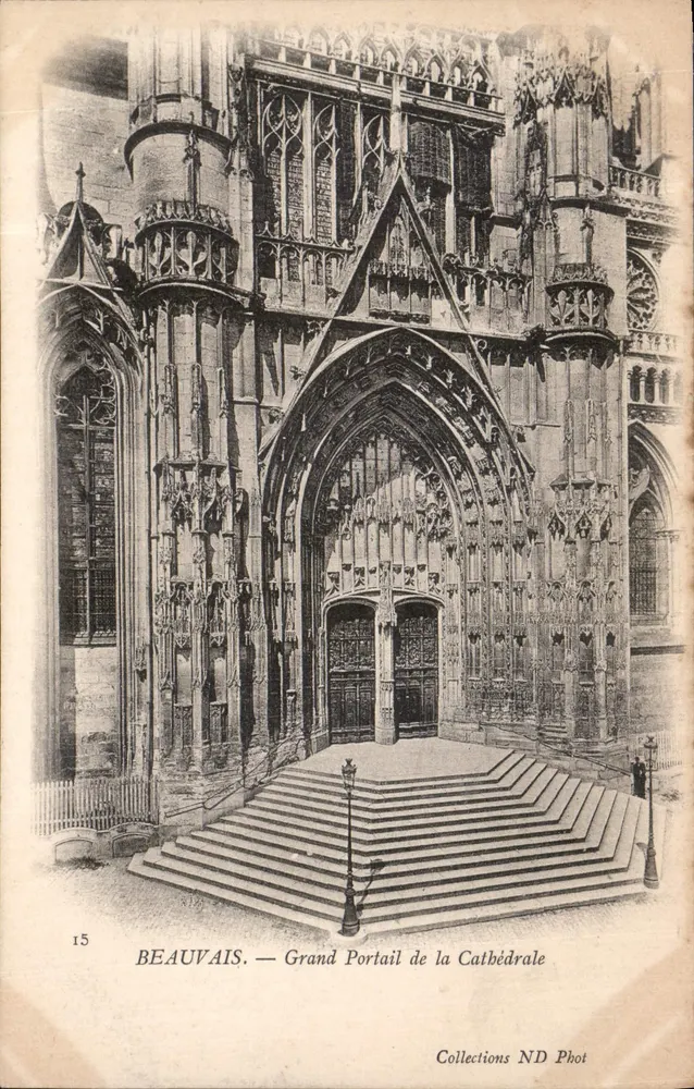 Beauvais — Großer Portal der Kathedrale — Collections ND Phot - Vorderseite