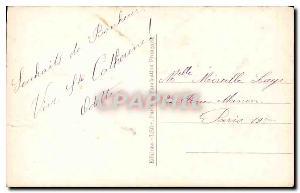 Mulher jovem sorridente — retrato — Léo Paris 5820 - Verso