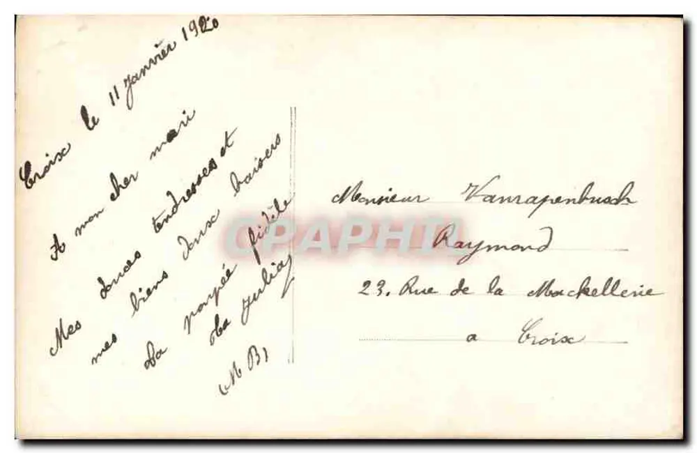 Mulher jovem em vestido florido — retrato de estúdio — L.P.M. Paris 554 - Verso