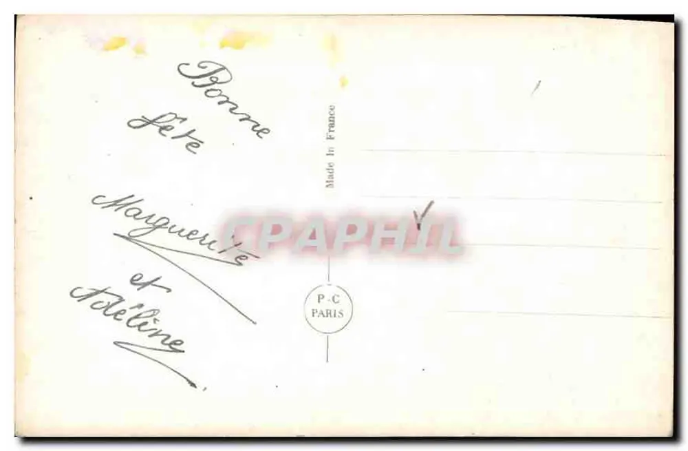 Lächelnde Frau mit Blumenbouquet — Frohe Geburtstage — P-C Paris n°4219 - Rückseite