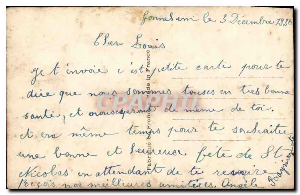 Mulher jovem sorridente — com buquê de rosas e pele de animal — editor St Nicolas, n° 7441 - Verso