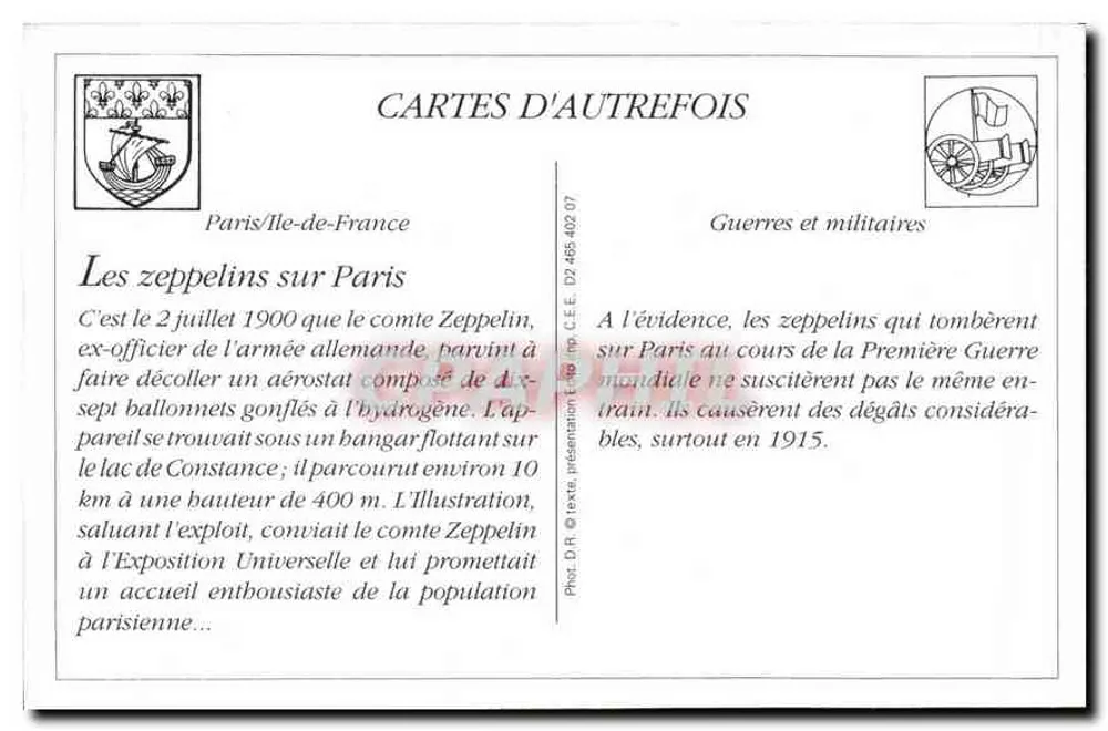 Die Zeppelins über Paris — Die verwerflichen Verbrechen der deutschen Piraten — Visé, Paris - Rückseite