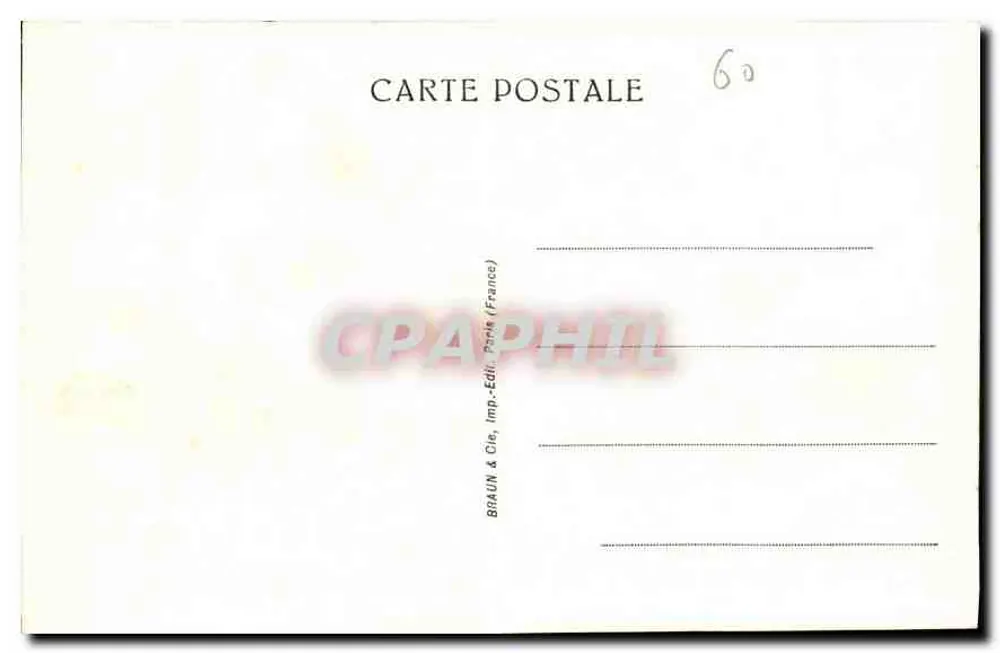Schloss Chantilly — Der Eingang und die Kapelle — Braun & Cie, Verlag (Frankreich) - Rückseite