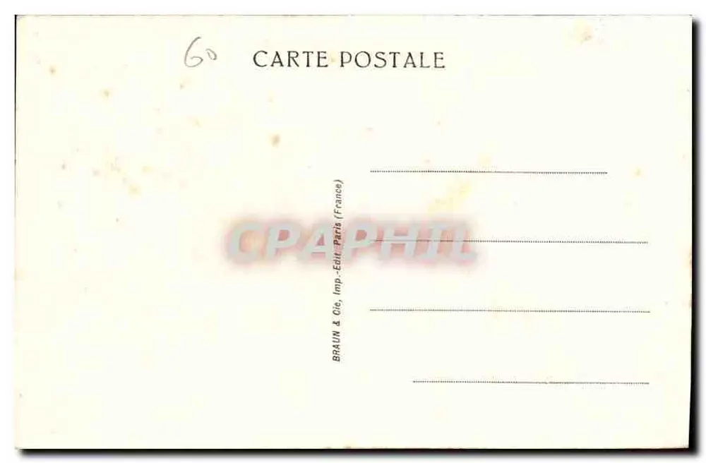 Castillo de Chantilly — vista desde el oeste — Braun & Cie, París - Reverso
